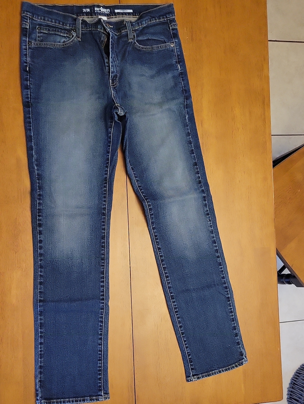 Urban Pipeline 34x34 Mens Dark Indigo Denim Jeans - Blue
